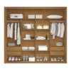 Guarda Roupa Closet Triplo NT6060 MDF Freijó Amoudi Móveis 