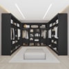 Guarda Roupa Closet Triplo NT6060 MDF Preto Tx Amoudi Móveis 