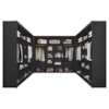 Guarda Roupa Closet Triplo NT6060 MDF Preto Tx Amoudi Móveis 
