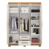 Guarda-Roupa com 6 Portas e 2 Gavetas Freijó/Off White Tx NT6015 Notável Móveis