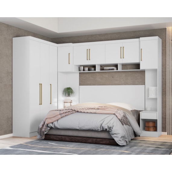 Guarda-Roupa Modulado Casal Modena C16 Branco Demóbile