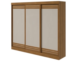 Guarda-roupa Speciale Casal 3 portas Cor Rovere Naturale e Off White Móveis Lopas Guarda-roupa Speciale Casal 3 portas Cor Rovere Naturale e Off White Móveis Lopas