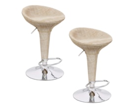 Kit 2 Banquetas Rattan Alta com Regulagem de Altura Kit 2 Banquetas Rattan Alta com Regulagem de Altura