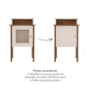 Mesa de Apoio Charlotte Cinamomo/Off White Artely