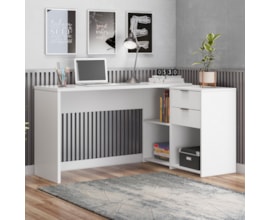Mesa de Canto para escritório Branco NT2060 Notável Móveis Mesa de Canto para escritório Branco NT2060 Notável Móveis