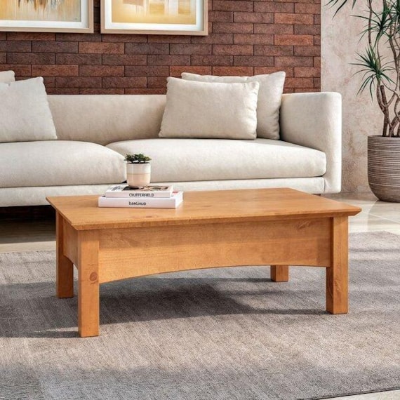 Mesa De Centro Bella Maderia Maciça Carvalho