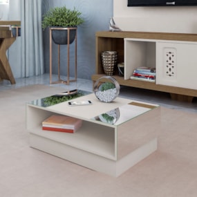 Mesa de Centro Detroit Off White Artely  Mesa de Centro Detroit Off White Artely