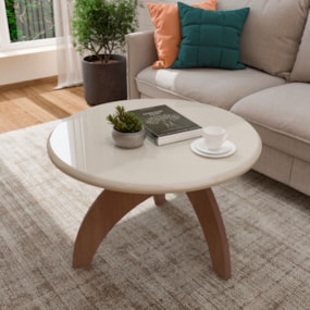 Mesa De Centro Jade Cinamomo/Off White Artely 