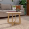 Mesa De Centro Jasmin Carvalho/Off White Artely 