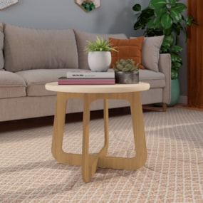 Mesa De Centro Jasmin Carvalho/Off White Artely 