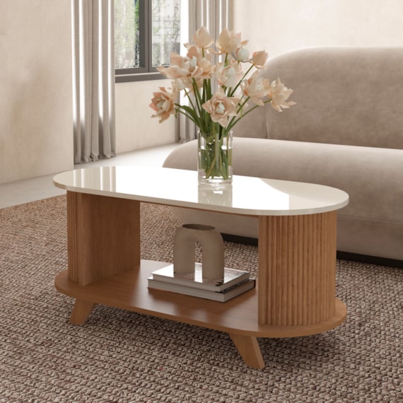 Mesa De Centro Vivaldi Cinamomo/Off White Artely 