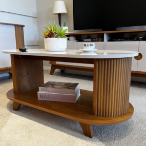 Mesa De Centro Vivaldi Cinamomo/Off White Artely