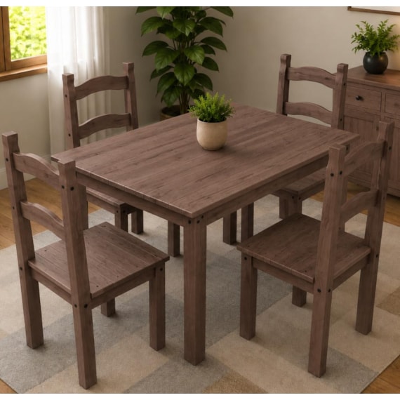Mesa De Jantar 4 Cadeiras Madeira Maciça Provenza Amoudi Móveis