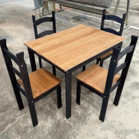 Mesa De Jantar 4 Cadeiras Madeira Maciça Provenza Amoudi Móveis