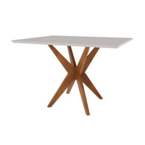 Mesa de Jantar 4 Lugares 120x90cm Donna Natural/Off White Nesher Móveis