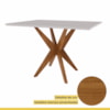 Mesa de Jantar 4 Lugares 120x90cm Donna Natural/Off White Nesher Móveis