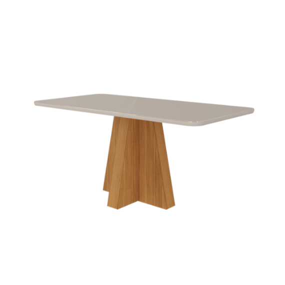 Mesa De Jantar 6 Lugares 160cm Maite Nature/Off White Cimol