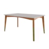 Mesa de Jantar 6 Lugares 160cmx90cm Monalisa Natural/Off White Nesher