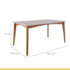 Mesa de Jantar 6 Lugares 160cmx90cm Monalisa Natural/Off White Nesher