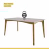 Mesa de Jantar 6 Lugares 160cmx90cm Monalisa Natural/Off White Nesher