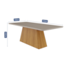Mesa De Jantar 8 Lugares 2,10m Helena Nature/Off White Cimol Móveis