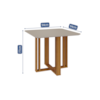 Mesa De Jantar Quadrada Com 4 Lugares Flora Nature/Off White Cimol Móveis