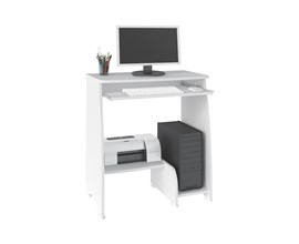 Mesa escrivaninha com 3 prateleiras Pixel Branco Artely