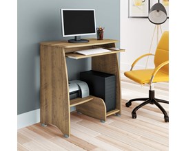 Mesa escrivaninha com 3 prateleiras Pixel Pinho Artely