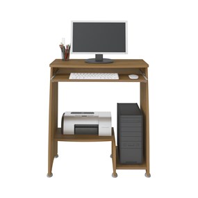 Mesa escrivaninha com 3 prateleiras Pixel Pinho Artely