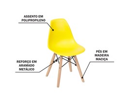 Mesa Infantil Preta com 1 Cadeira Amarela Casa Aberta Brasil