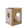 Mesa Lateral Pet Carvalho/Off White Artely