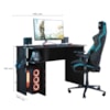 Mesa para Escritorio Gamer Preto Qmovi