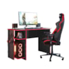 Mesa para Escritorio Gamer Preto/Vermelho Qmovi