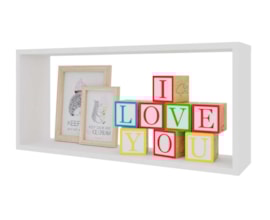Nicho Grande para Quarto de Bebê Meu Fofinho Branco NI3070 Art in Móveis Nicho Grande para Quarto de Bebê Meu Fofinho Branco NI3070 Art in Móveis