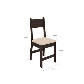O Conjunto de 2 Cadeiras Milano Amêndoa/Savana Poliman