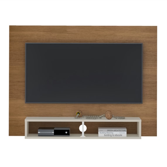 Painel Flash Para Tv 50'' Flash Cinamomo/Off White Artely