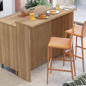 Painel Ilha Canelado 120CM 100% MDF Nature Nesher