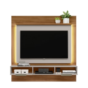 Painel Nt1280 Para Tv Até 58 Polegadas Freijó Trend e Off White Tx Notável Móveis Painel Nt1280 Para Tv Até 58 Polegadas Freijó Trend e Off White Tx Notável Móveis
