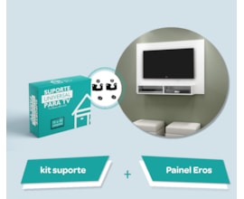 Painel Para Tv Até 43 Polegadas Eros Branco e Suporte Para Tv Notável Móveis Painel Para Tv Até 43 Polegadas Eros Branco e Suporte Para Tv Notável Móveis