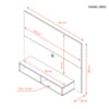 Painel Para Tv Até 43 Polegadas Eros e Suporte Para Tv Notável Móveis