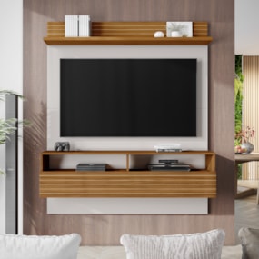 Painel para TV até 55" NT1165 Off white/ Freijó Notável Móveis Painel para TV até 55" NT1165 Off white/ Freijó Notável Móveis
