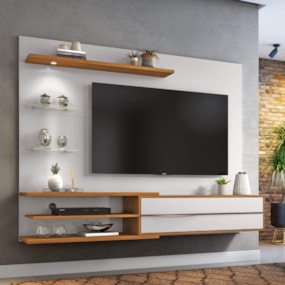 Painel para Tv até 60 Polegadas NT1115 Freijó com Preto Notável Móveis 