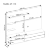 Painel para Tv até 60 Polegadas NT1115 Freijó com Preto Notável Móveis 