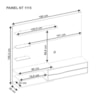 Painel para Tv Até 60 Polegadas Off White e Nogal NT1115 Notável Móveis