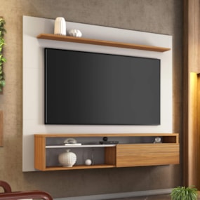 Painel para Tv até 60 Polegadas Off White Freijó NT1100 Notável Móveis Painel para Tv até 60 Polegadas Off White Freijó NT1100 Notável Móveis