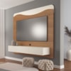 Painel Para Tv Até 75" Lumiere Cinamomo/Off White Artely 