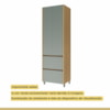Paneleiro 2 Portas 2 Gavetas 70cm 100% MDF Rainha Nature/Verde Nesher