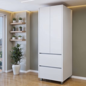 Paneleiro 2 Portas 2 Gavetas  70CM Rainha Branco Nesher