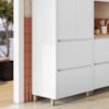 Paneleiro 2 Portas 2 Gavetas  70CM Rainha Branco Nesher