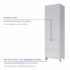 Paneleiro 2 Portas 2 Gavetas  70CM Rainha Branco Nesher